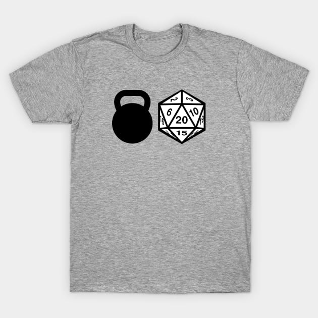 Kettlebells and D&D Spells! T-Shirt by Creative Bedouin